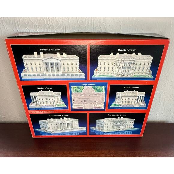 Puzz 3D White House Foam Puzzle Milton Bradley 1995 Complete Open Box - Picture 4 of 5